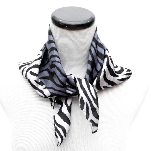 Elaine Gold For Collection XIIX LTD Zebra Print Silk Scarf - Picture 1 of 8